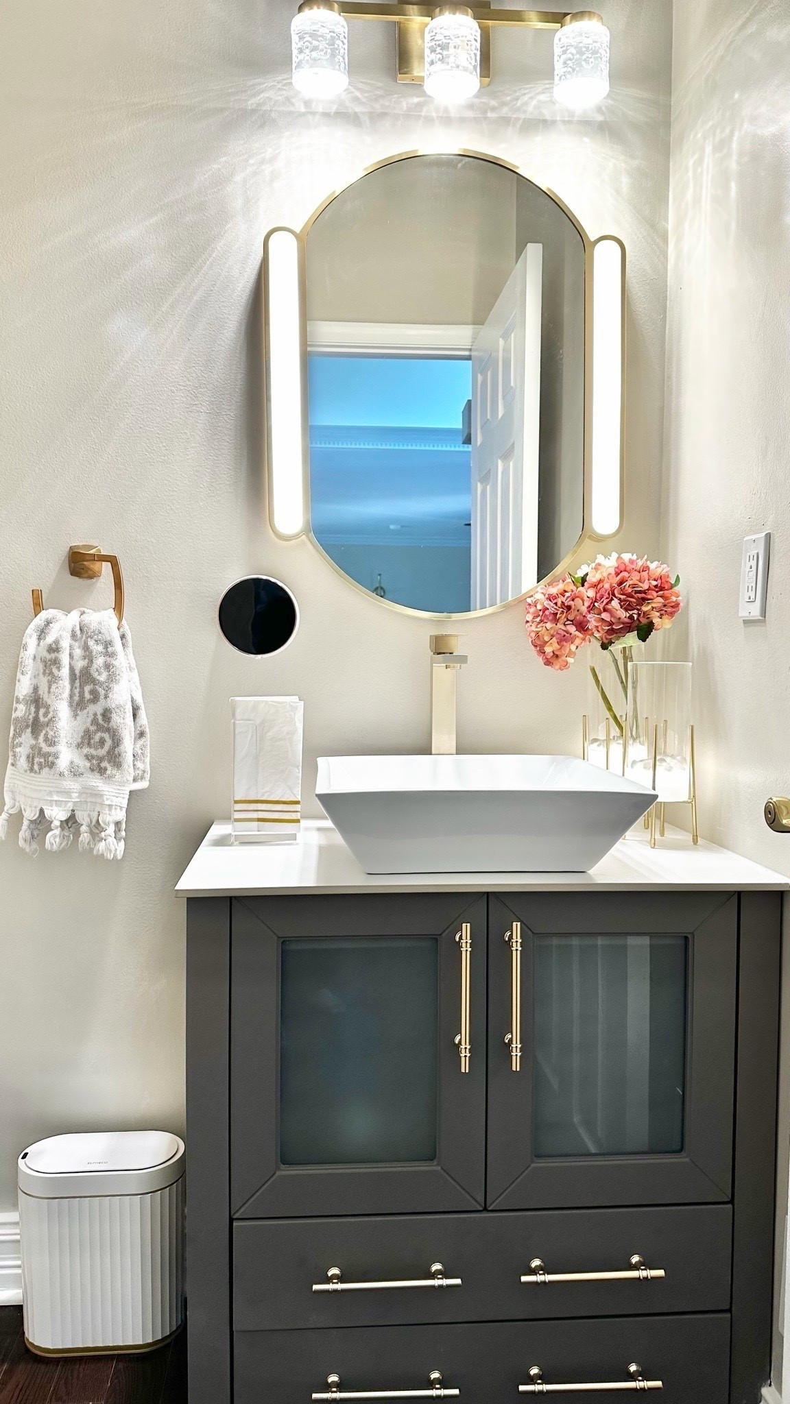 #Ad Remodeling your bathroom? Wayfair has beautiful collection of vanities, mirrors and decor!  My powder room vanity is from @Wayfair , affordable and modern! Great quality, we have this for 4 years! #WayfairPartner #Wayfair @shop.ltk #liketkit #ltkit

#LTKHome #LTKSaleAlert #LTKSeasonal