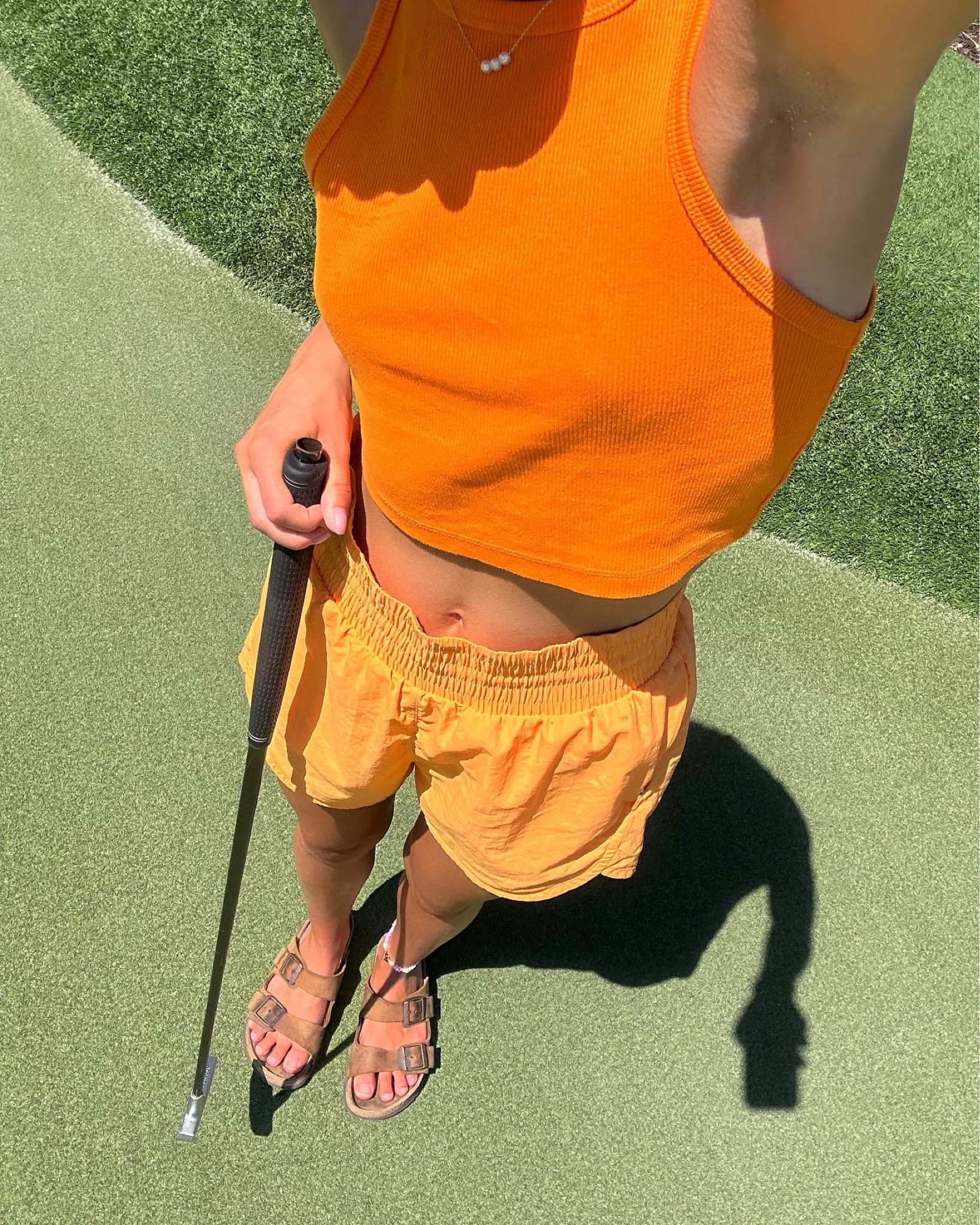 orange comfy fit all from target!! 

the orange tank is out of stock but i linked a similar one <3 