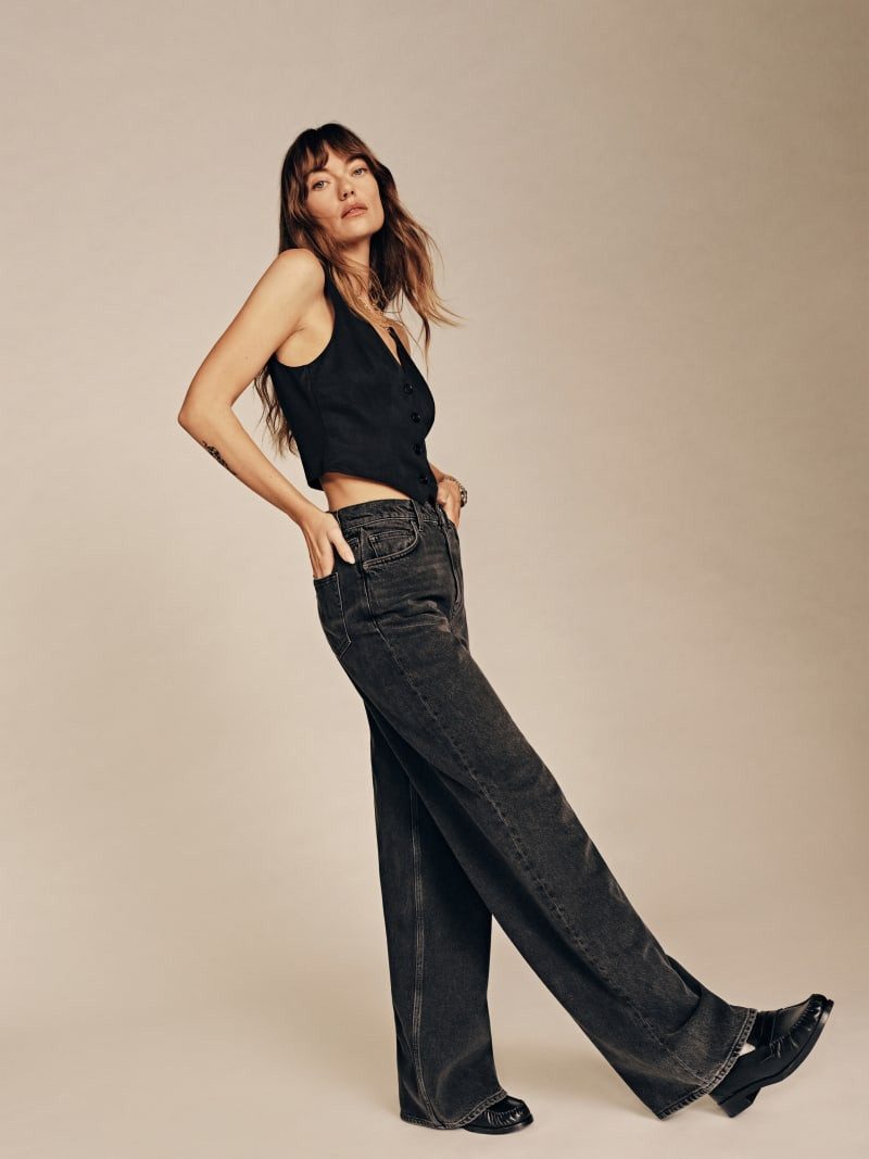 Cary High Rise Slouchy Wide Leg Jeans | Reformation (Global)