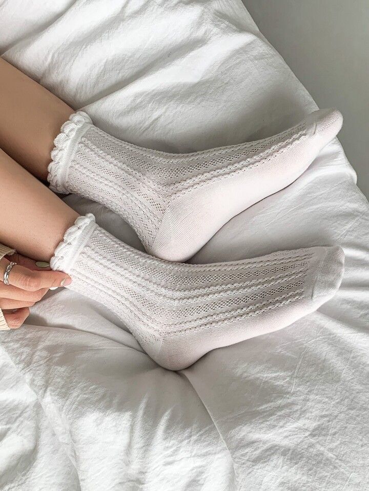 DAZY Solid Crew Socks | SHEIN