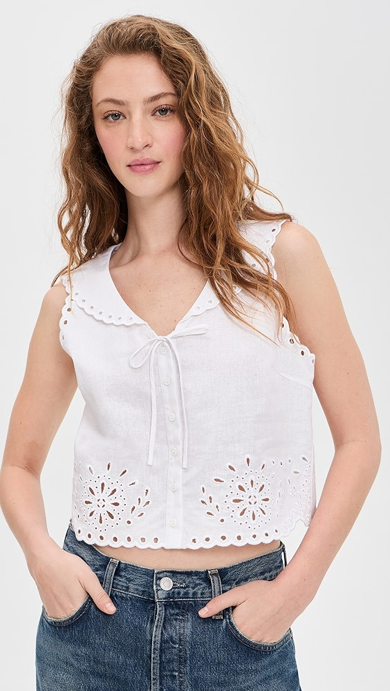 Embroidered Eyelet Sailor Top | Shopbop