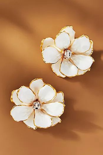 The Pink Reef Hand-Painted Earrings | Anthropologie (US)