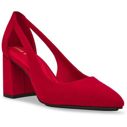 Anne Klein Women's Block Heel Pump Berkeley, Deep red, 8.5 | Amazon (US)