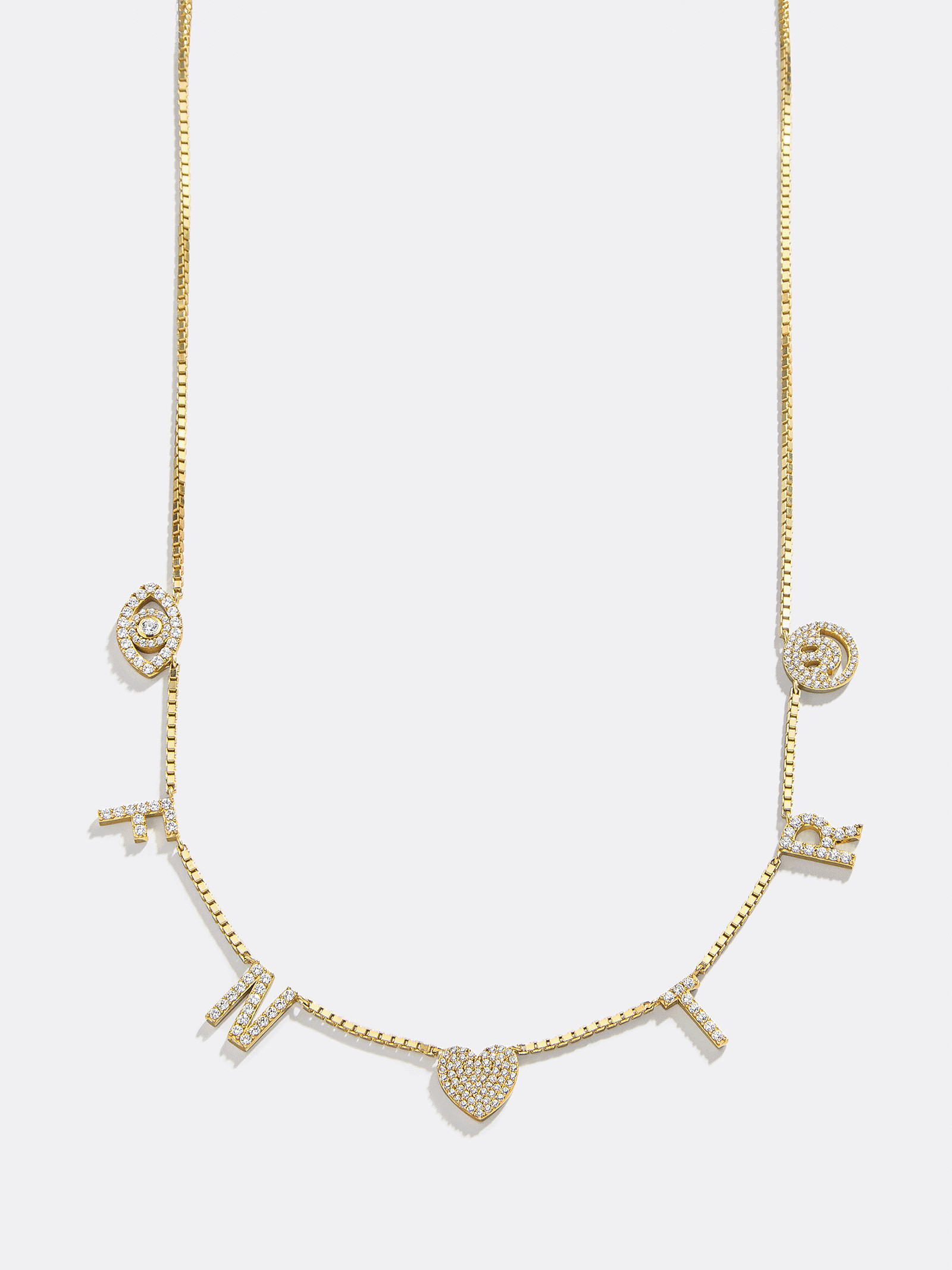 18K Gold Custom Icon Necklace - 18K Gold Plated Sterling Silver | BaubleBar (US)