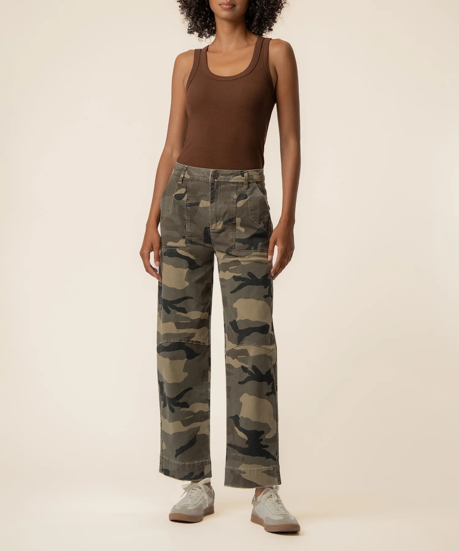 Ashton High Rise Wide Leg Barrel, Exclusive in Olive | Kut From Kloth