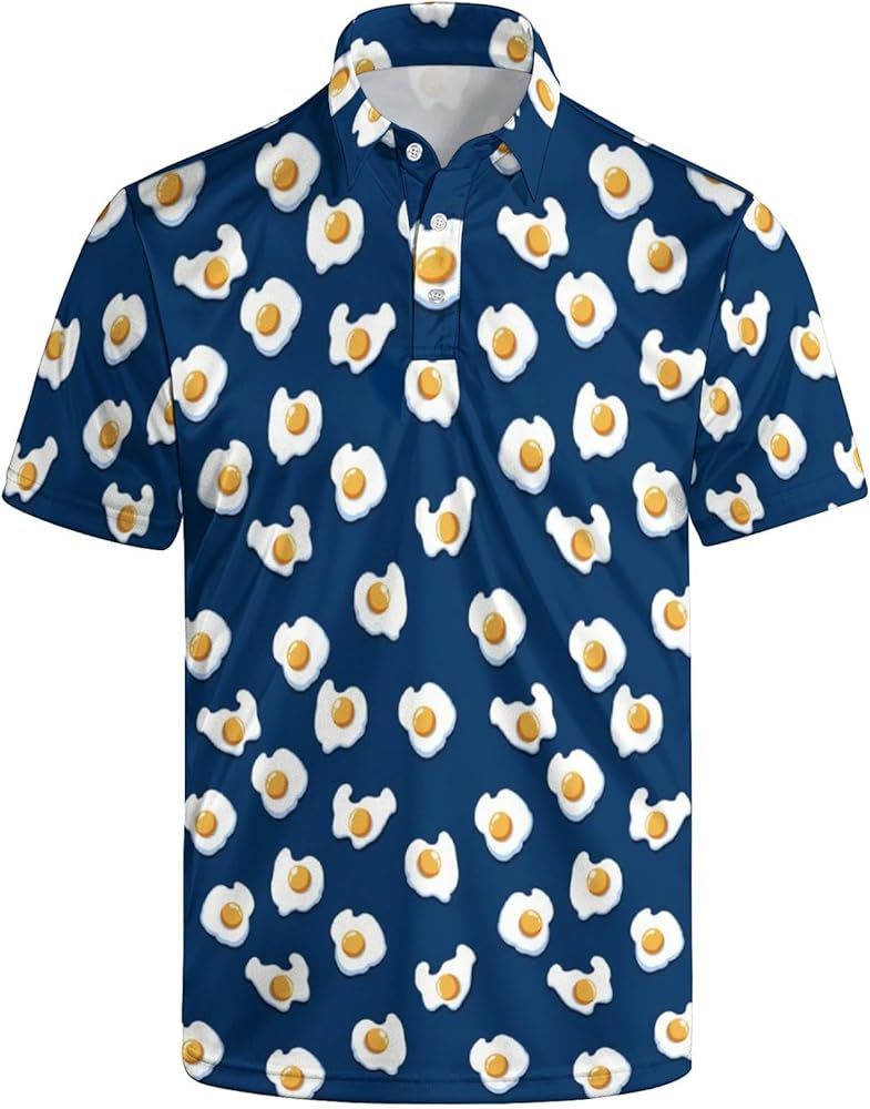 Mens Polo Shirts Short Sleeve, Hawaiian Golf Shirts for Men Dry Fit Print Performance Moisture Wi... | Amazon (US)