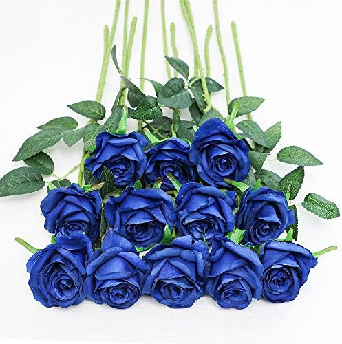 Tifuly 12 PCS Rose Artificial Flower, Single Stem Fake Flowers Bridal Wedding Bouquet, Realistic ... | Amazon (US)