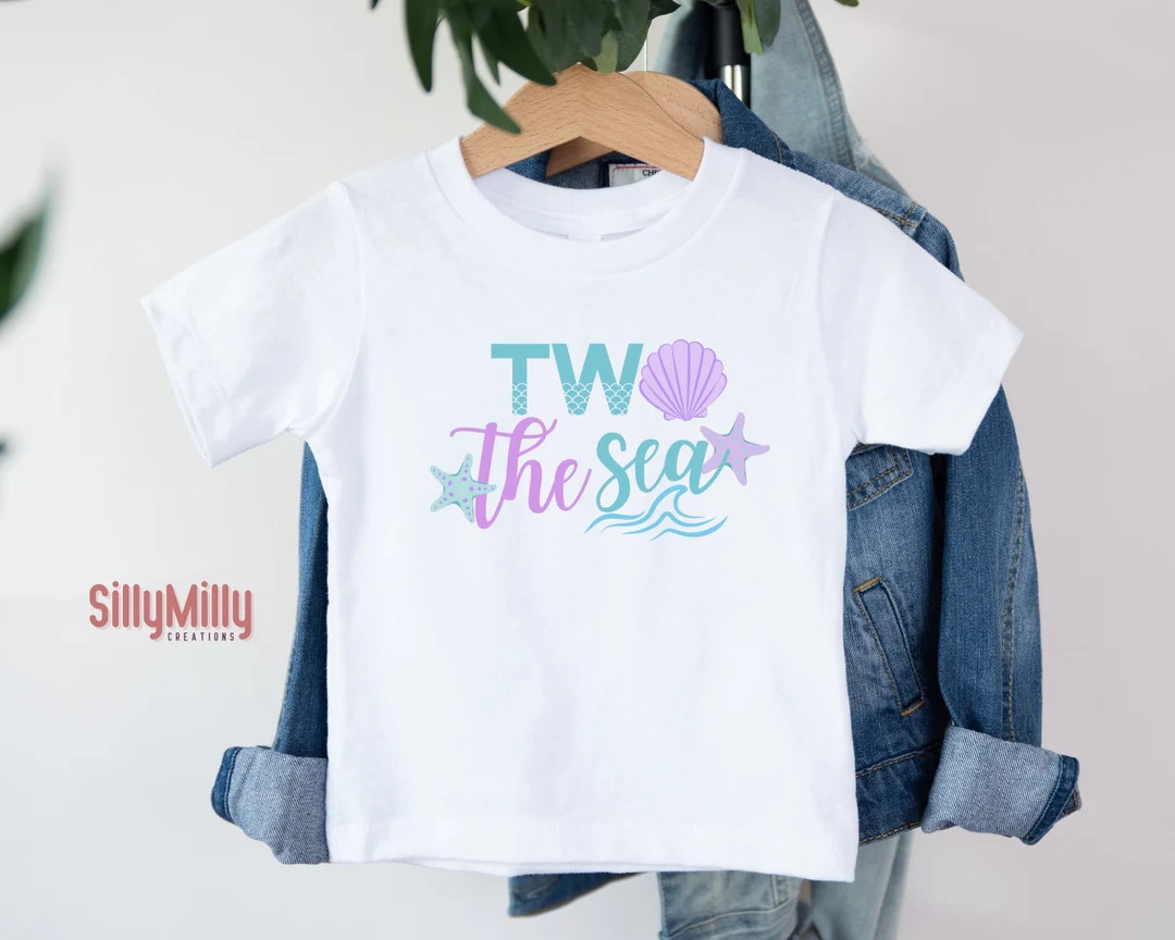 Two the Sea Birthday Party, Ocean Mermaid Shirt, Mermaid Birthday, Under the Sea Birthday, Mermai... | Etsy (US)
