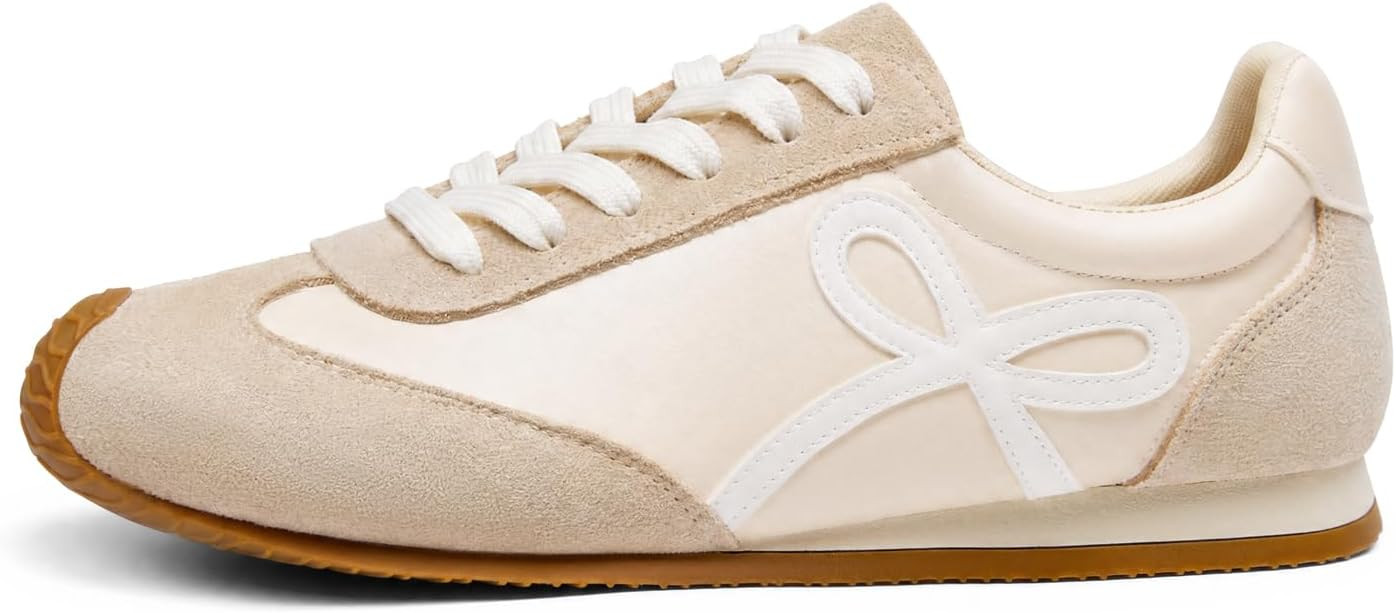 Coutgo Womens Slip On Fashion Sneakers Lace Up Sneaker Walking Shoes | Amazon (US)