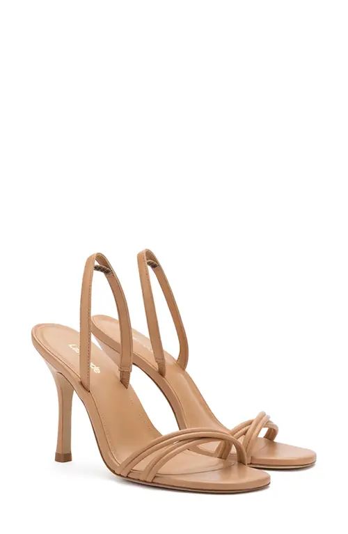 Larroudé Annie Slingback Stiletto Sandal in Tan at Nordstrom, Size 9.5 | Nordstrom