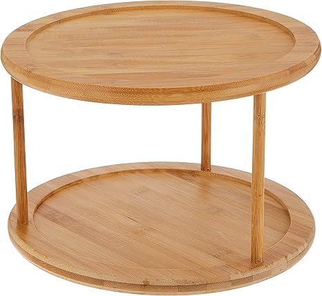 Lipper International 8302 Bamboo Wood 2-Tier 10" Kitchen Turntable | Amazon (US)
