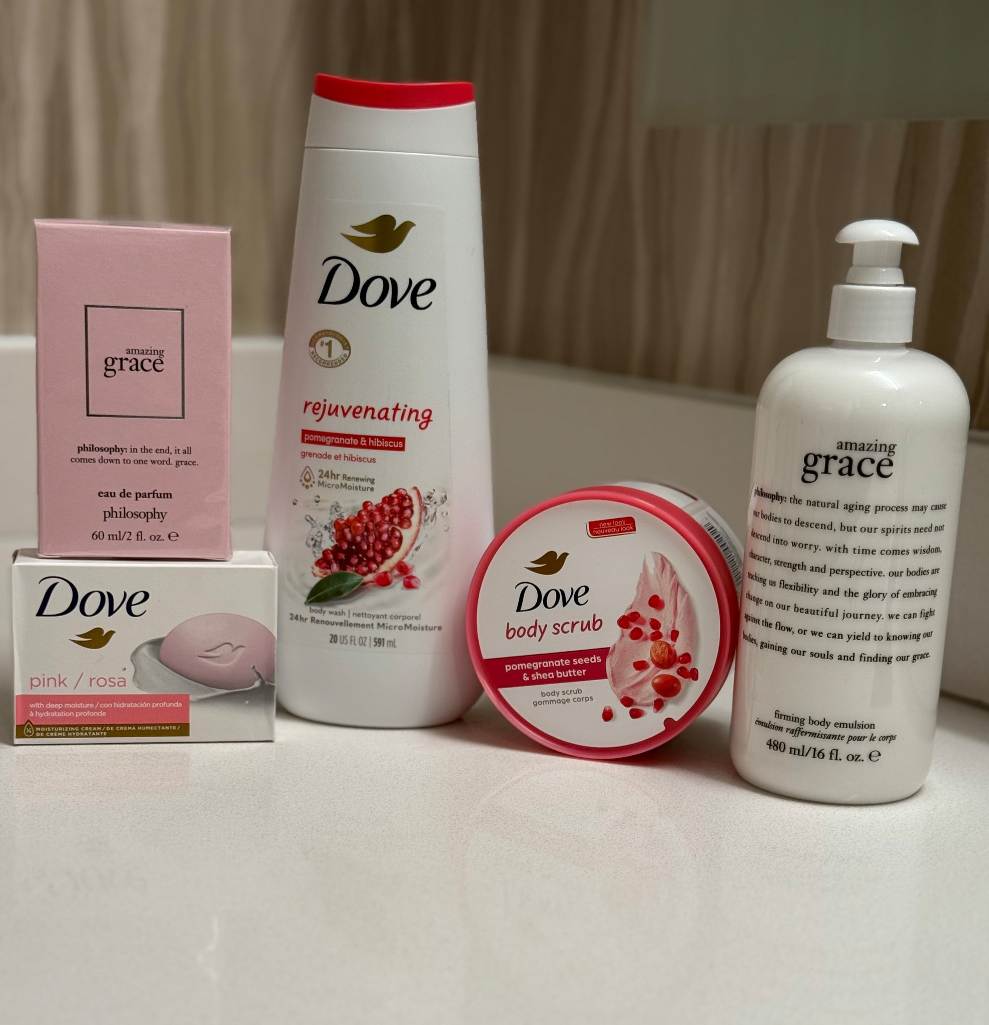 Ready to glow all day? 🌟 Here’s my ultimate skincare routine that I swear by! I stick to this 2-3 times a week for the best results. 💖

Here’s what I use:
🌹 @Dove Bar Soap (Rose)
💦 @Dove Rejuvenating Body Wash with Pomegranate & Hibiscus
🧴 @Dove Pomegranate Seeds & Shea Butter Body Polish Scrub
🌸 Philosophy Amazing Grace Firming Body Emulsion
🌼 Philosophy Amazing Grace Eau de Parfum

If you found this helpful, please like & share! Let’s build that radiant glow together! ✨ 

Glowing Skin | Body Care Routine | Skincare love

#LTKFindsUnder50 #LTKBeauty #LTKFindsUnder100