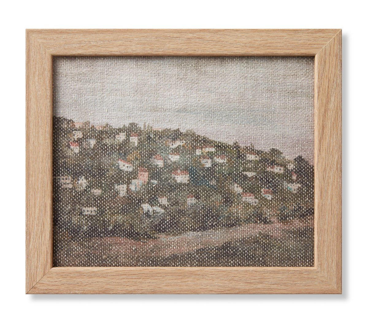 Hillside Wall Art Grey/Ivory/Taupe Cotton | Rugs Direct