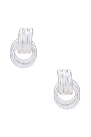 Heaven Mayhem Mini Knot Earrings in Silver from Revolve.com | Revolve Clothing (Global)
