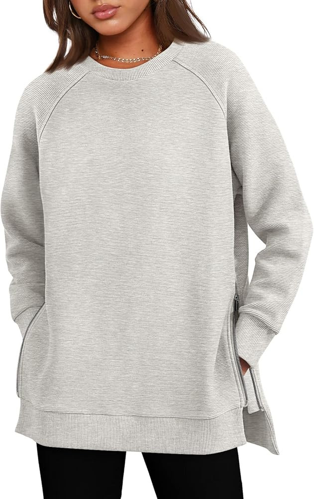 EFAN Womens Oversized Sweatshirts Long Sleeve Crew Neck Pullover Casual Hoodies 2023 Fall Fashion Cl | Amazon (US)