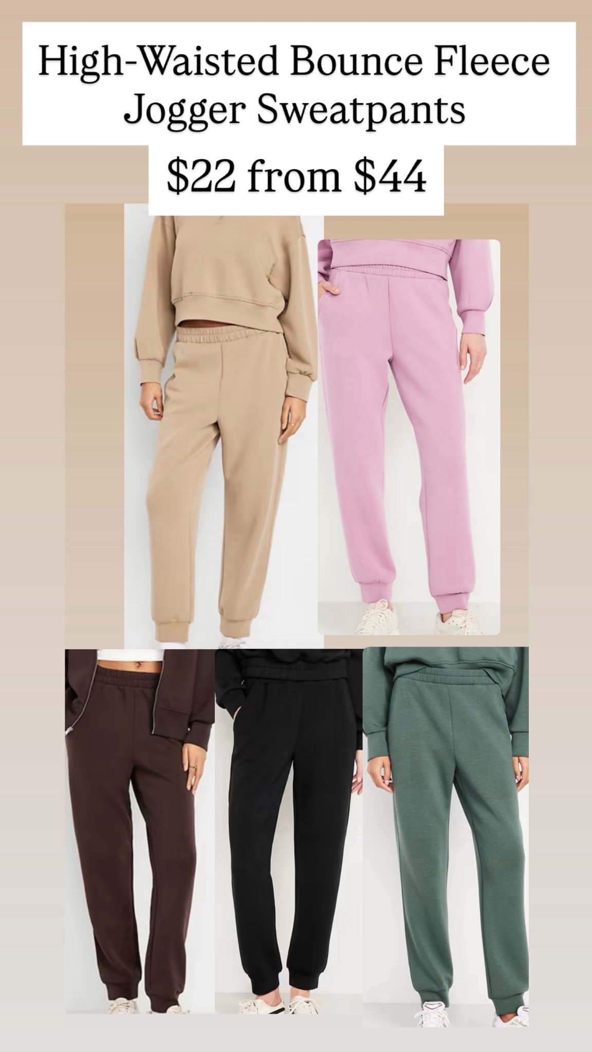 High-Waisted Bounce Fleece Jogger Sweatpants are $22

#LTKSaleAlert #LTKActive