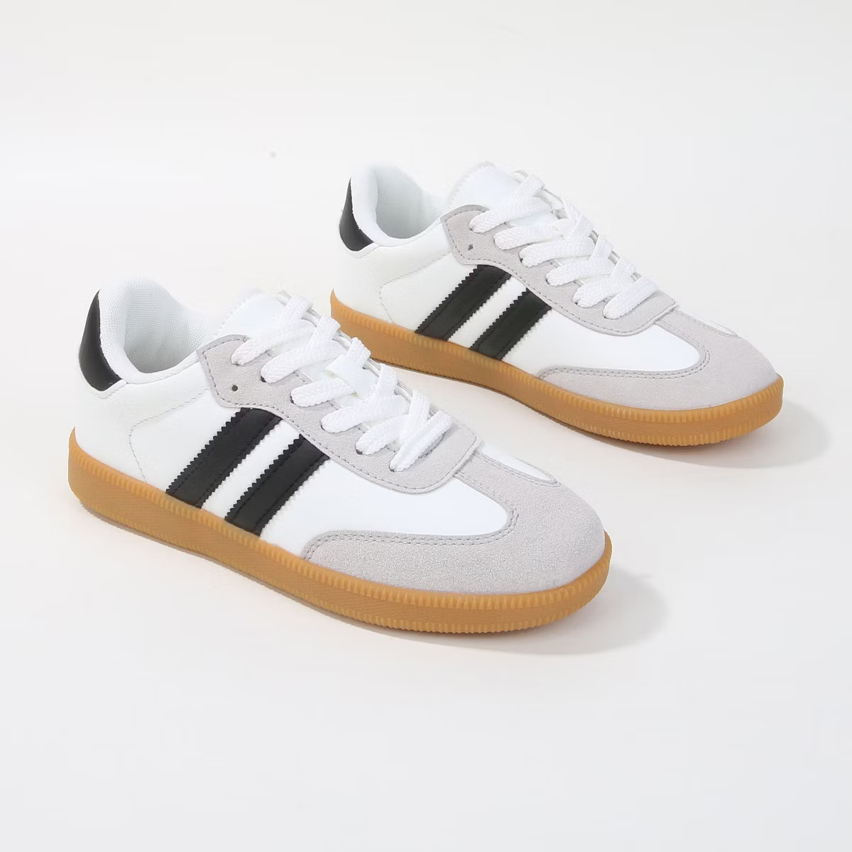 Berness Women's Lisa Retro Stripe Gum Sole Sneakers with Suede Accent | Target