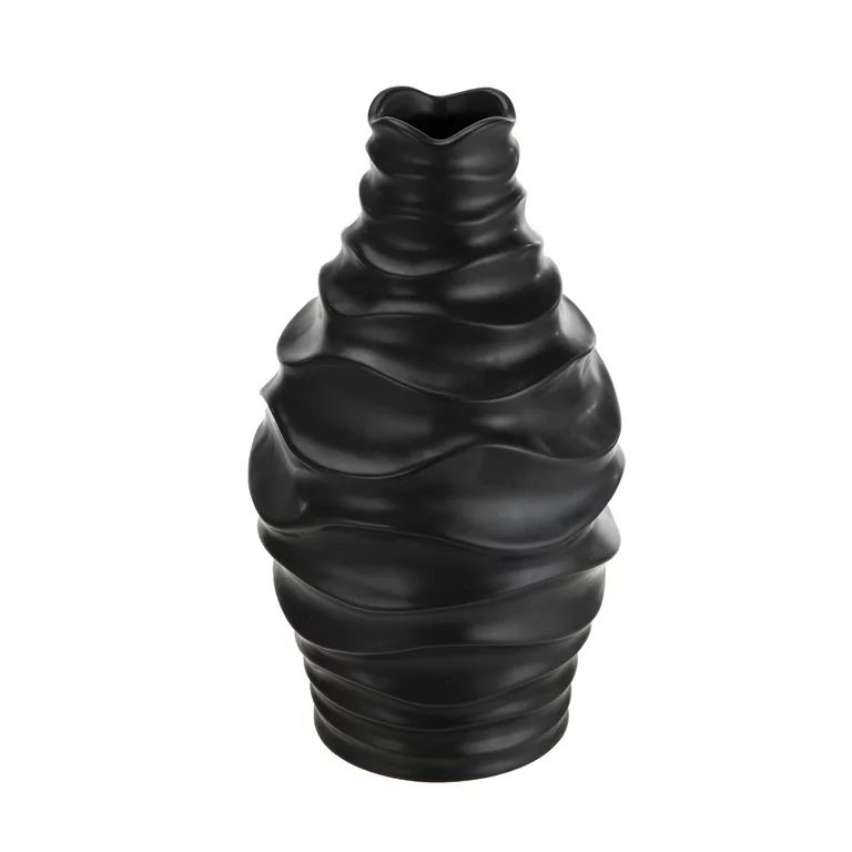 Mainstays Black Abstract Ceramic Vase | Walmart (US)