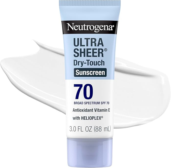 Neutrogena Ultra Sheer Dry-Touch Sunscreen Lotion SPF 70, Broad Spectrum, Water Resistant 80 Min,... | Amazon (US)