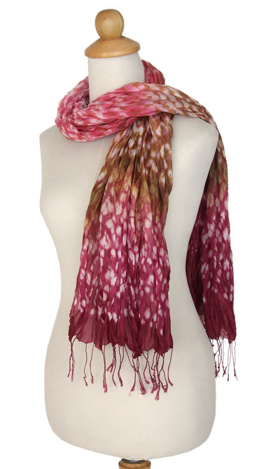Tie-dyed scarf | NOVICA