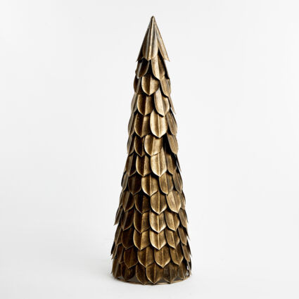 Gold Tone Christmas Tree Ornament 60x20cm | TK Maxx