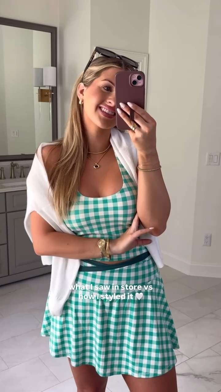 What I saw in store vs. how I styled it☘️🤍

Obsessed with this set!!



Matching set, styling, gingham, green, cardigan, new balance, spring outfits 2026, active, everyday, casual, sidneymarieduke 

 #LTKootd #LTKSeasonal #LTKActive