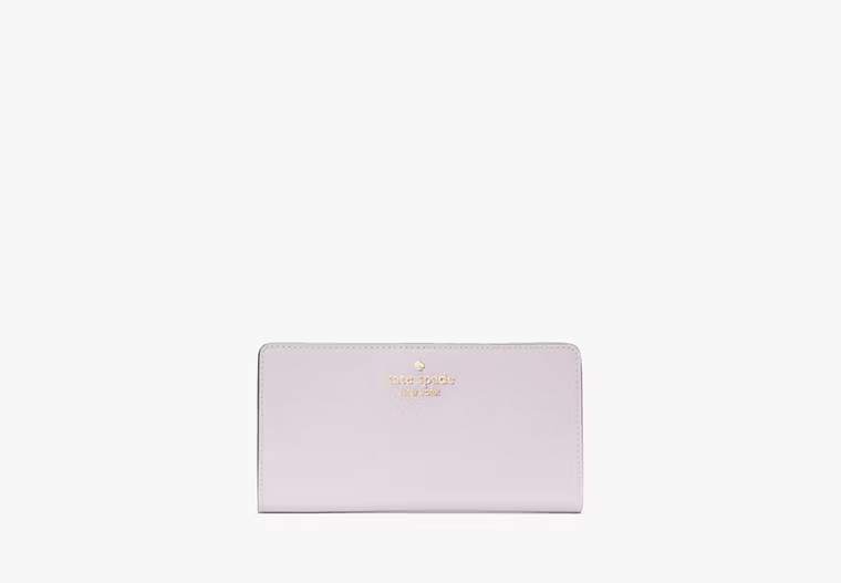 Kate Spade Madison Interior Printed Large Slim Bifold Wallet, Pale Amethyst | Kate Spade Outlet