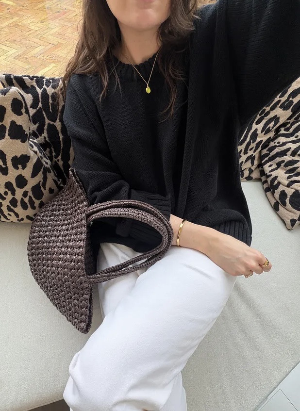 A monochrome simple outfit with my favourite Agolde white jeans, elevated with my secondhand bag from The Row and pop of green jewel necklace from Monica Vinader 

 #LTKspring #LTKstyletip