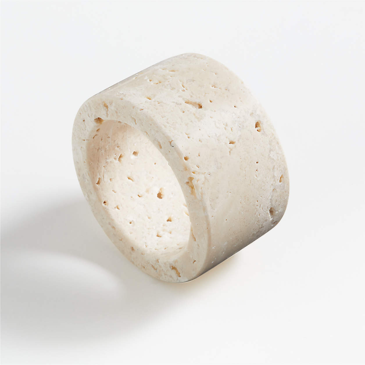 Travertine Napkin Ring + Reviews | Crate & Barrel | Crate & Barrel