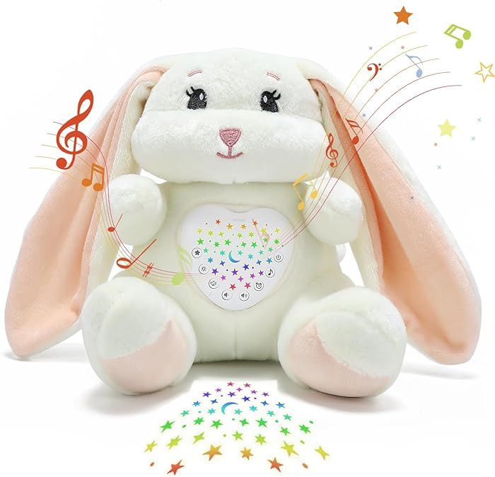 Baby Sleep Soother Bedtime Bunny Toy with Cry Sensor, Mom‘s Heartbeat Lullabies White Noise, St... | Amazon (US)