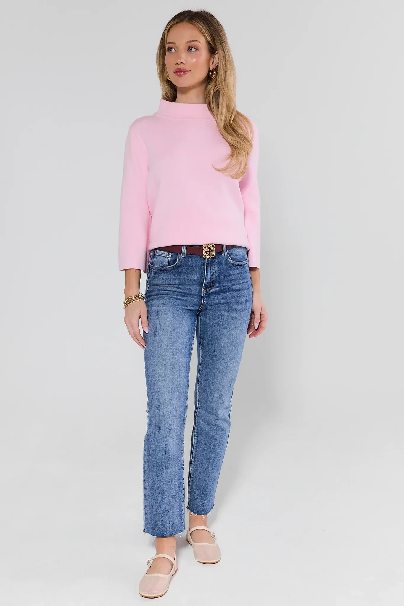 Jackie Light Pink Knit Sweater | Avara