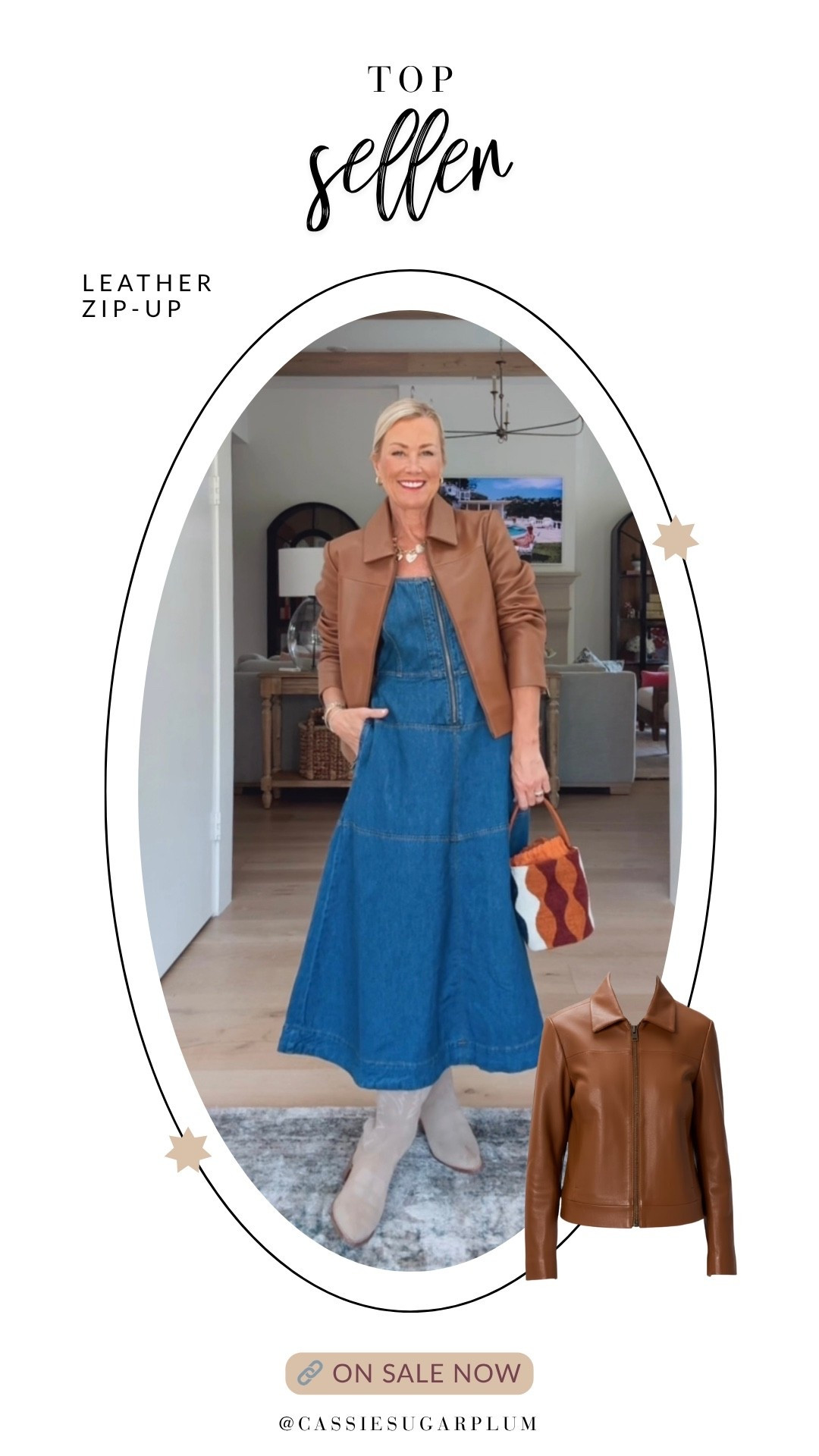 Such a chic leather zip up jacket from Quince — Perfect for fall & easy to style tons of ways!

#LTKStyleTip #LTKSeasonal #LTKOver40