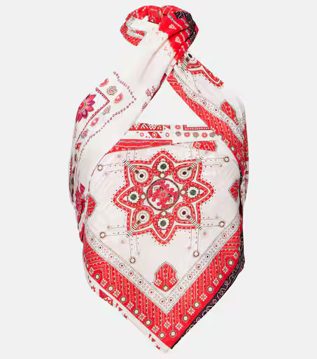 Feyza halterneck printed cotton top | Mytheresa (US/CA)