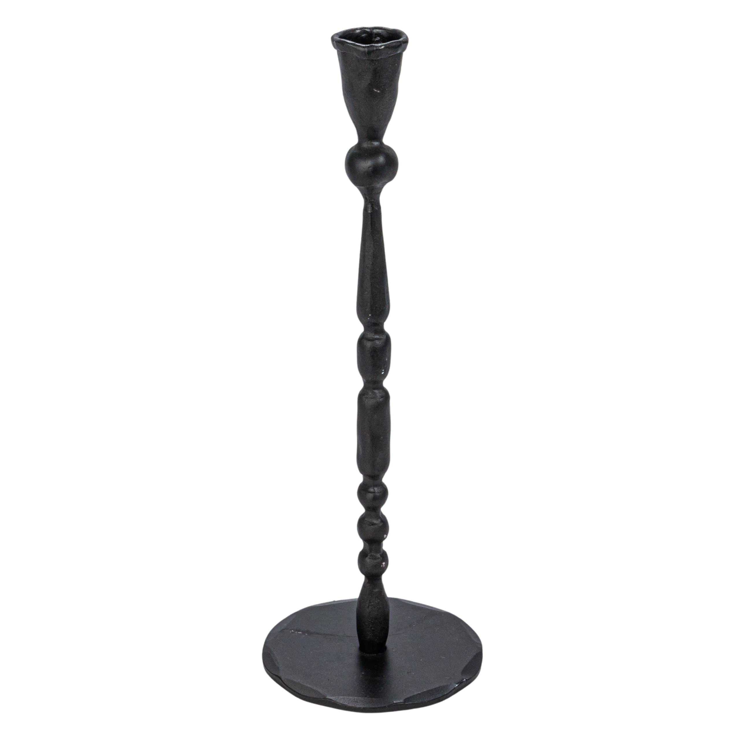 Creative Co-Op Decorative Hand-Forged Metal Taper Holder, Black | Amazon (US)