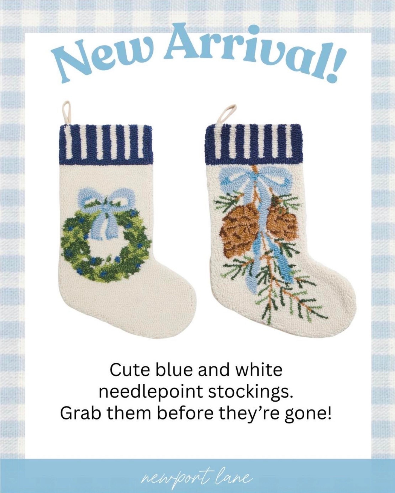 Designer inspired needlepoint stockings without the designer price tag 🤍 These blue and white coastal stockings are absolutely gorgeous. The needlepoint detail is so beautifully done and that classic coastal color palette is just perfect for a collected, curated holiday mantel. If you have been eyeing those expensive needlepoint stockings, this is your look for less moment.

#LTKHome #LTKSaleAlert