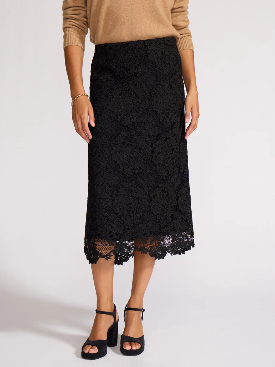 Women's Mara Lace Skirt in Black Onyx | Brochu Walker | Brochu Walker