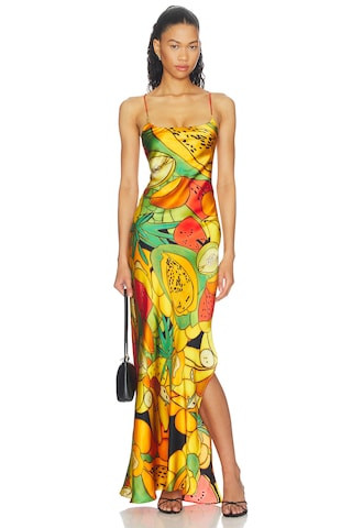 Frutas Silk Satin Long Dress
                    
                    Donde Esteban | Revolve Clothing (Global)