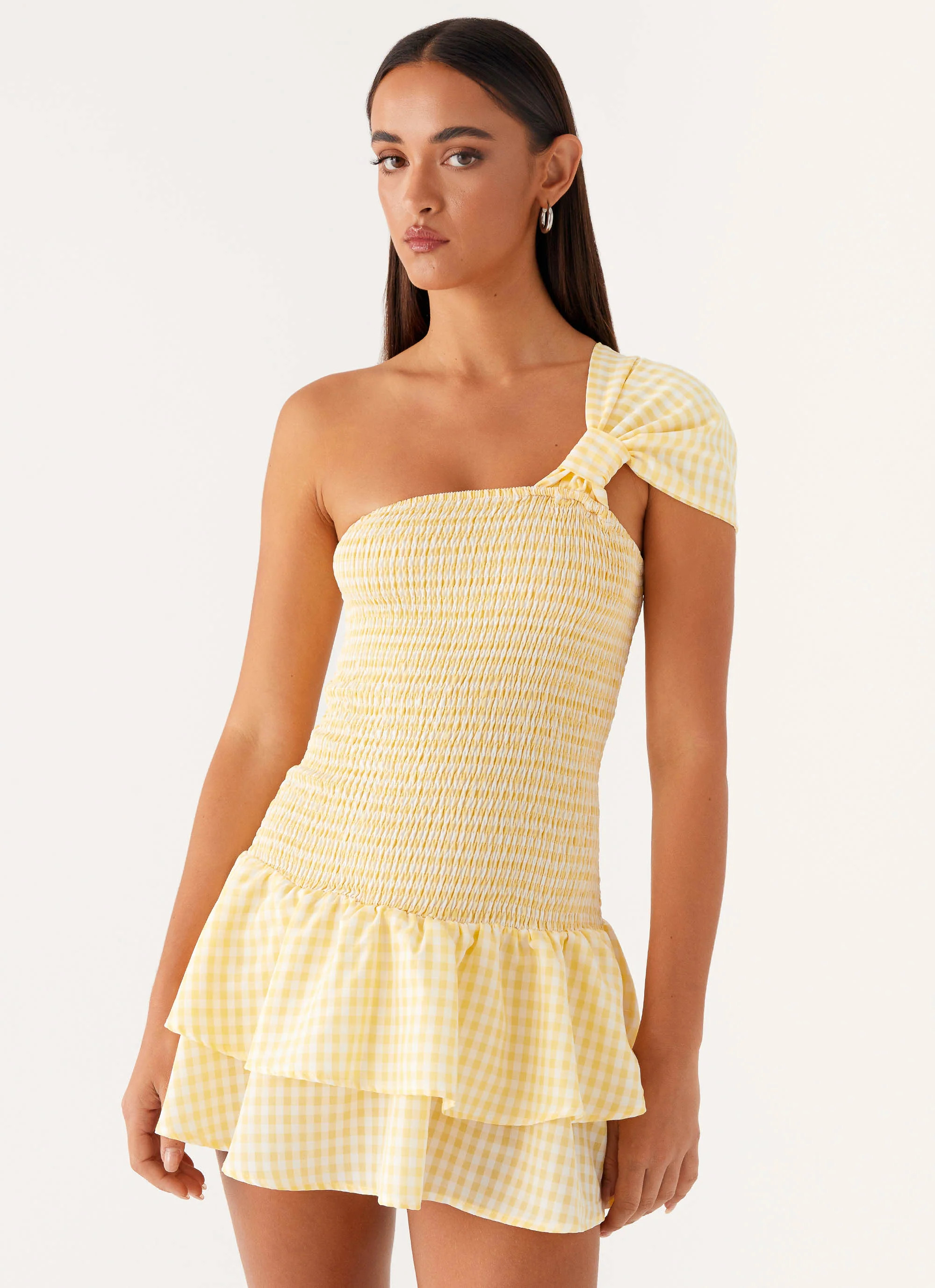Brandy Mini Dress - Yellow Gingham | Peppermayo (Global)