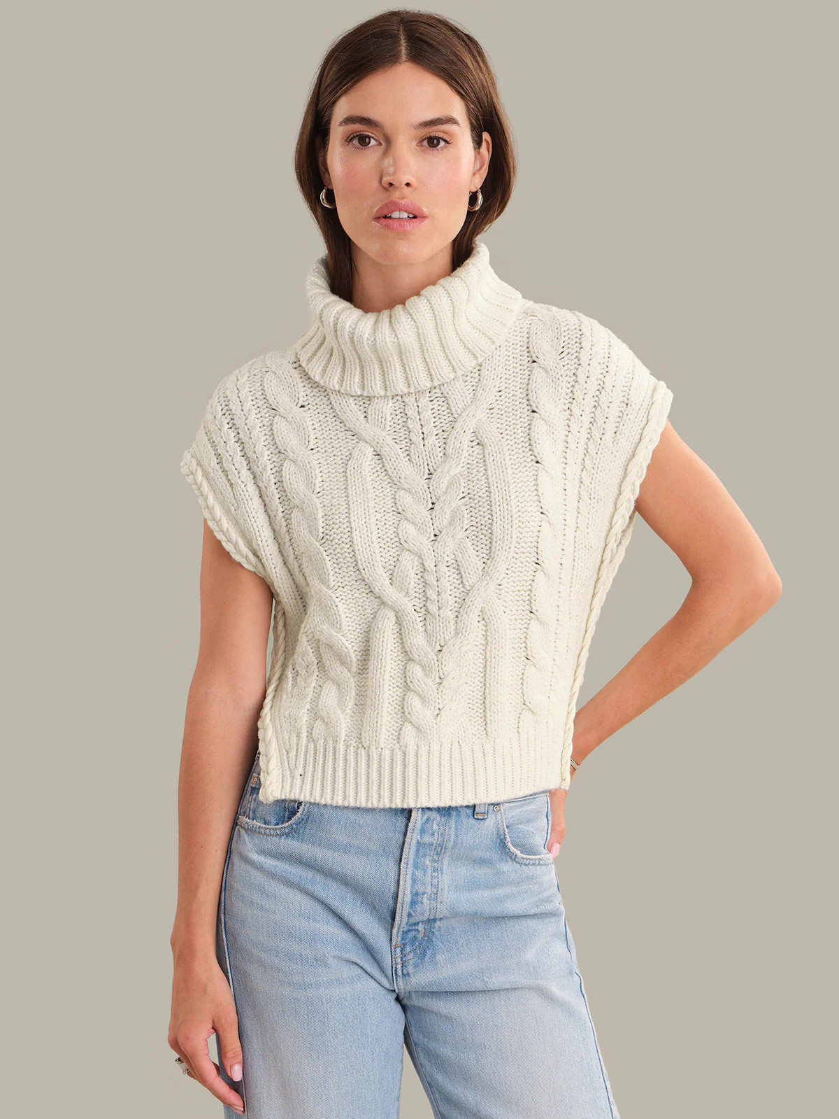 Maeve: Cable Knit Vest | 525 America