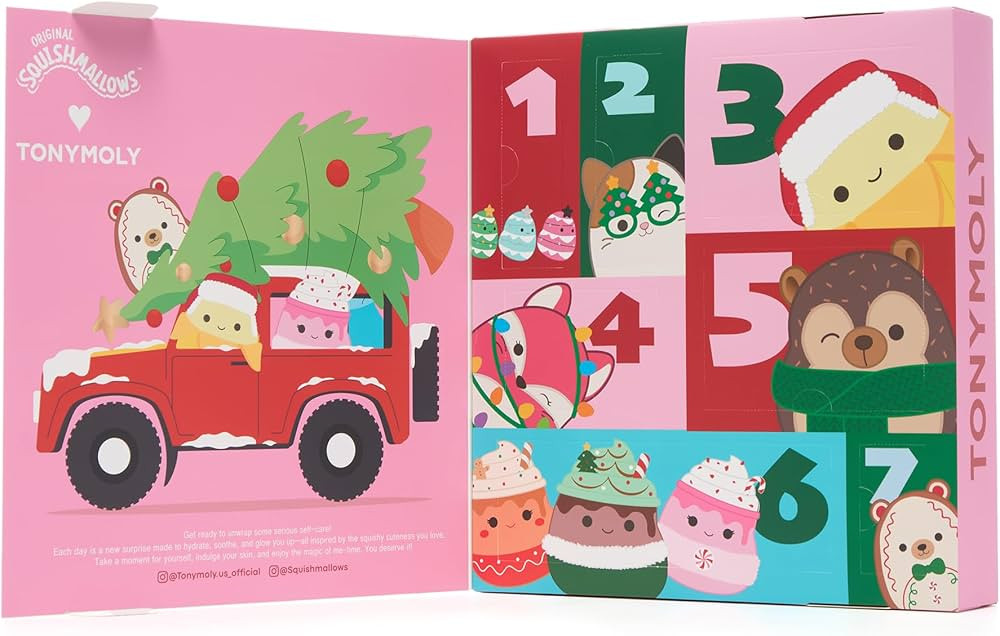 TONYMOLY x Squishmallows Advent Calendar 2025 – 7-Day Limited Edition Holiday Skincare Gift Set... | Amazon (US)
