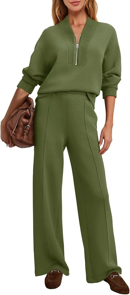 SENSERISE Womens Lounge Sets Sweatsuits 2 Piece Outfit Fall Matching Sweat Sets Airport Travel Ou... | Amazon (US)