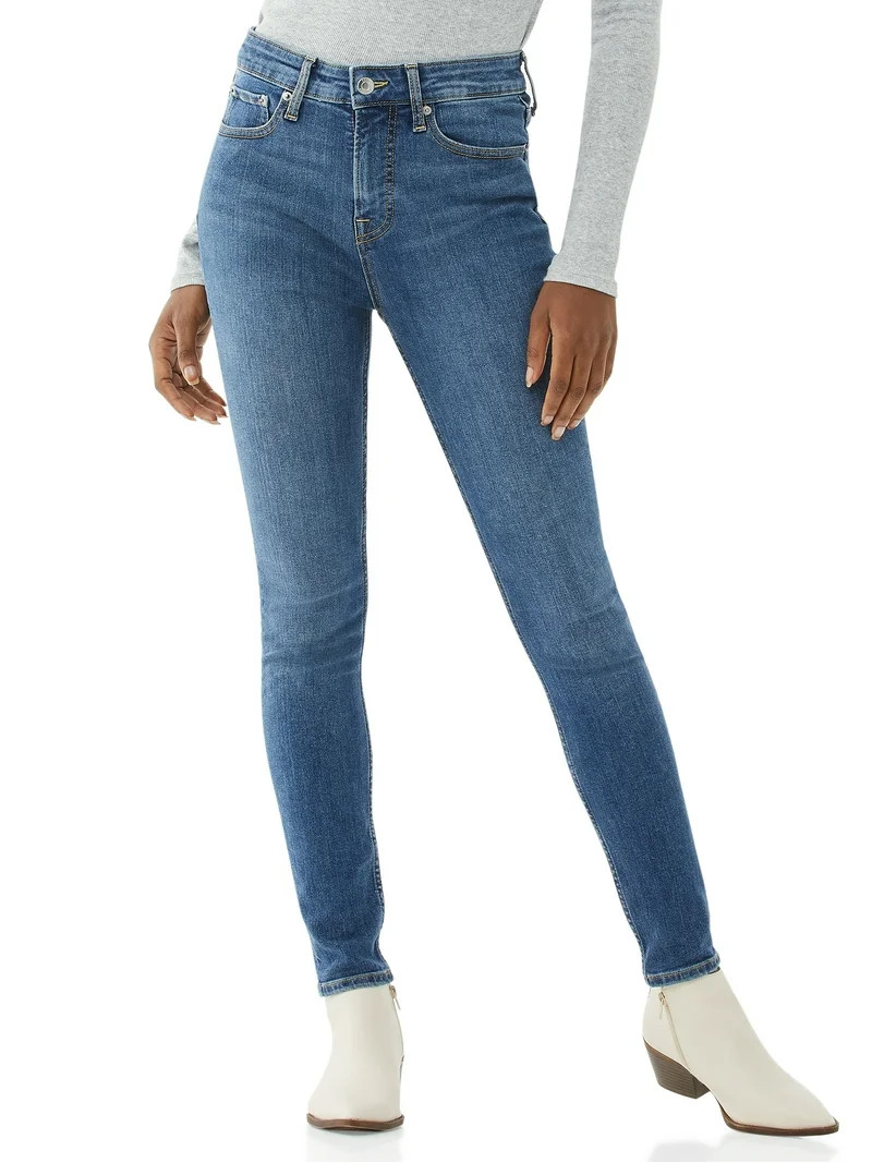Free Assembly Women's High Rise Skinny Jeans | Walmart (US)