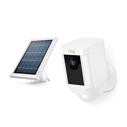 Ring Spotlight Cam Solar (White) + Ring Solar Panel (White) | Amazon (US)