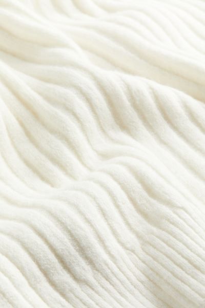 Rib-knit Turtleneck Sweater - White - Ladies | H&M US | H&M (US + CA)