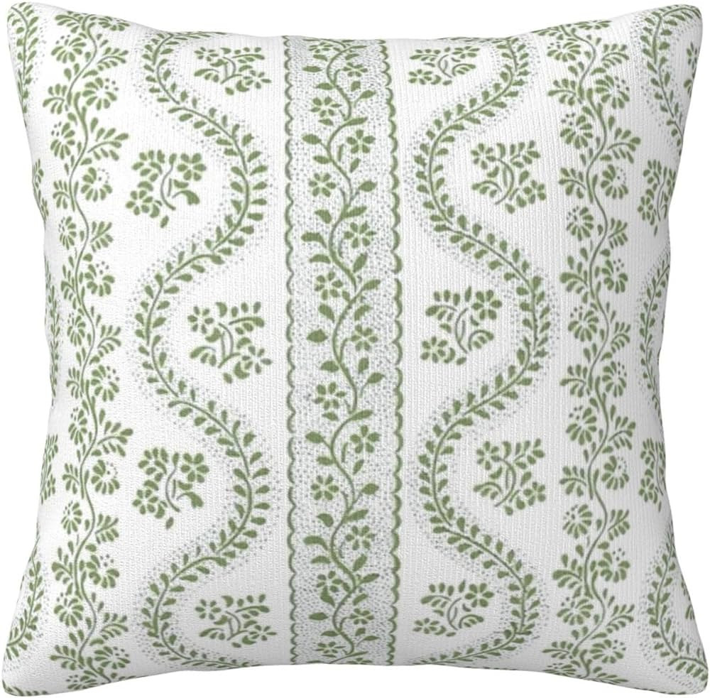Lettuce Green Boho Geometric Modern Designer Styles Art Farmhouse Decor Throw Pillow Cover, Cushi... | Amazon (US)