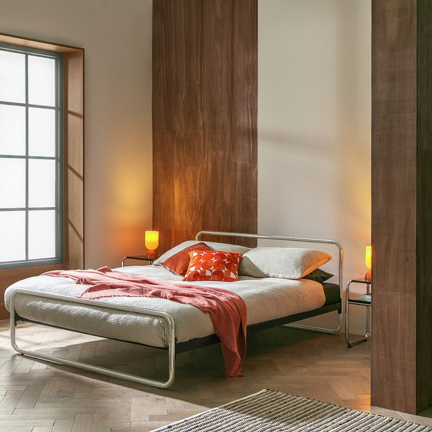 Buy Habitat Albers Steel Double Bed Frame - Nickle | Bed frames | Argos | argos.co.uk