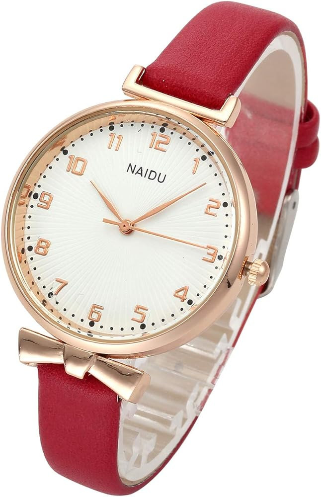 Top Plaza Womens Ladies Classic Simple Leather Analog Quartz Wrist Watch Rose Gold Case Arabic Nu... | Amazon (US)