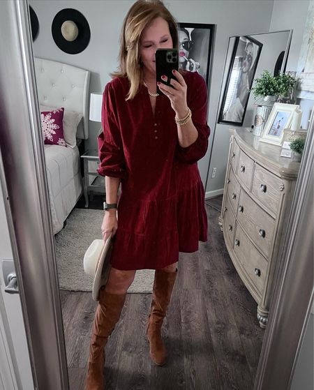 I’m in love with this style dress by Time and Tru from @walmart, I could get one of each color! #walmartpartner This is a lightweight corduroy style dress that is very flattering and I love the fact I can dress it up or down. See more new finds from Walmart below. 

#walmartfashion #walmart #walmartfinds new arrivals, dresses, casual workwear, work outfit, thanksgiving outfit, fall outfit 

#LTKunder50 #LTKsalealert #LTKshoecrush