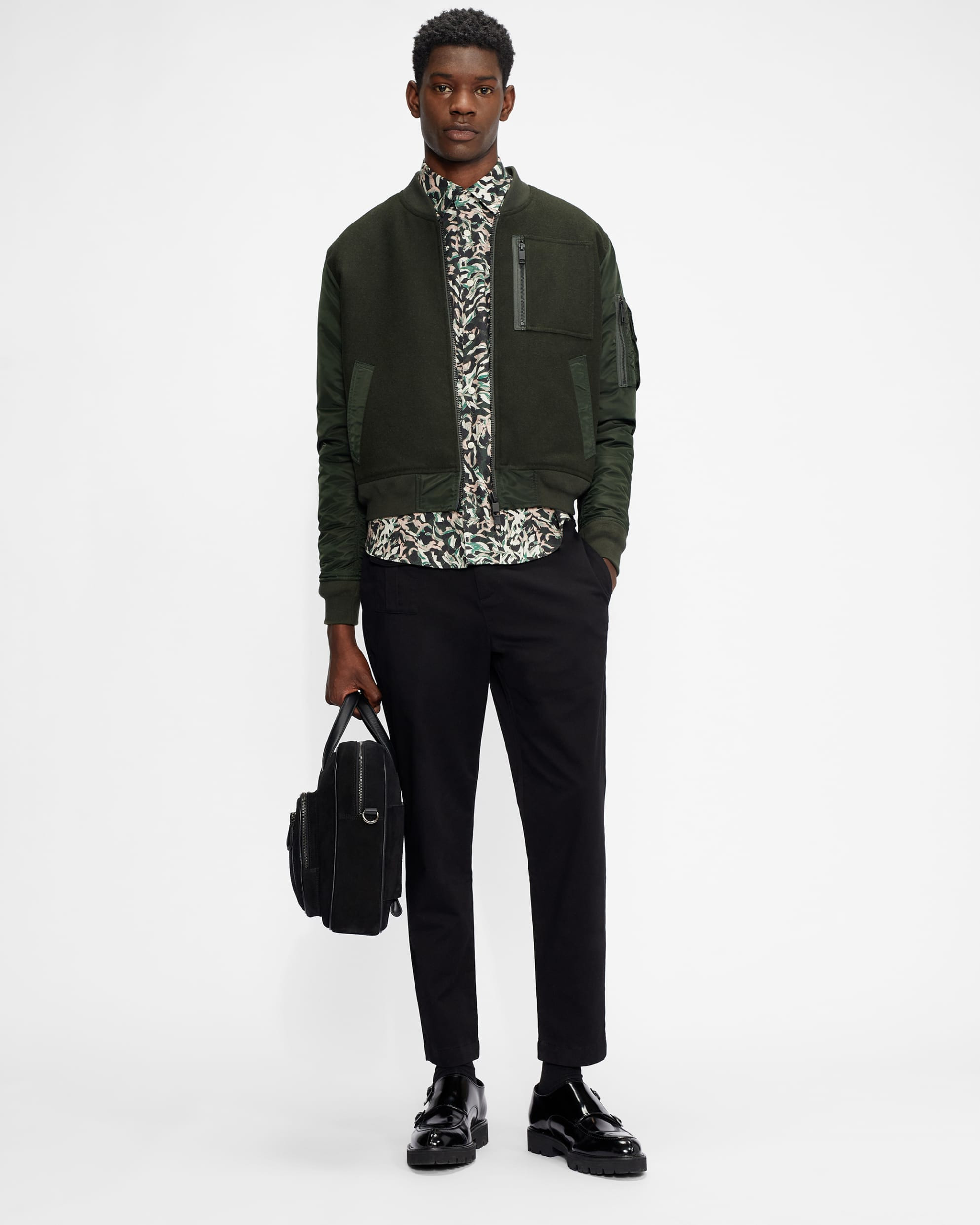 Brushed Twill Tapered Trousers | Ted Baker (UK)