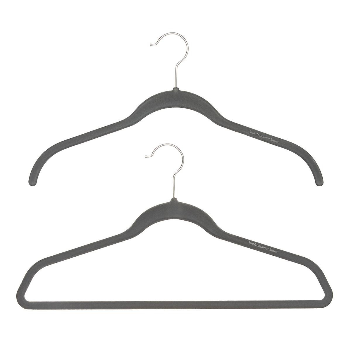 Slate Premium Non-Slip Velvet Hangers Pkg/10 | The Container Store